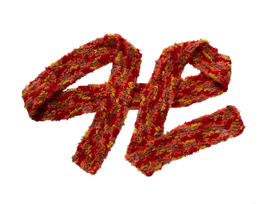 AUTUMN FUZZ SKINNY SCARF