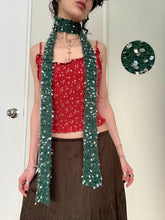 Load image into Gallery viewer, FISHSCALE FOREST SKINNY SCARF
